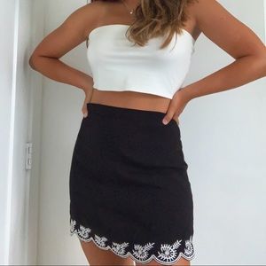 Embroidered Mini Skirt
